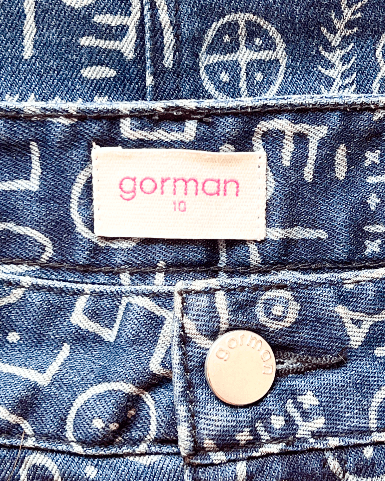 Gorman Denim Skirt Size 10