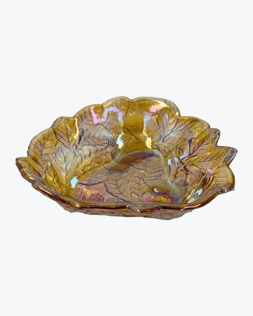 Vintage | Marigold Amber | Carnival Glass | Bowl