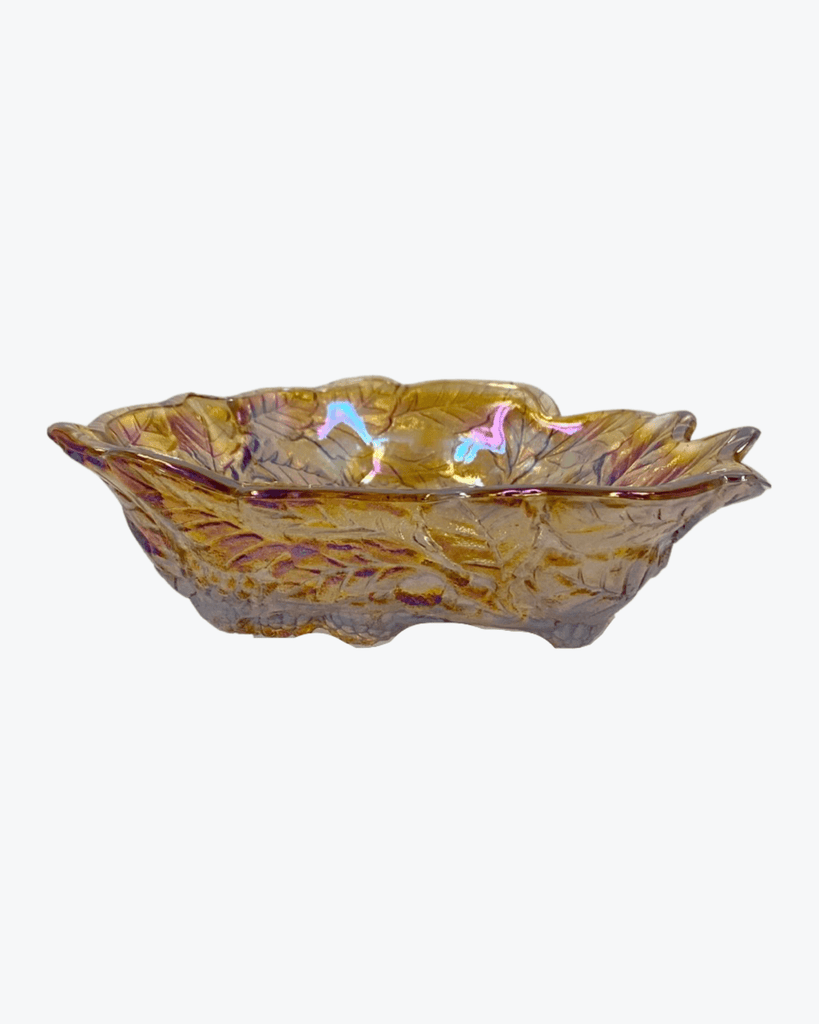 Vintage | Marigold Amber | Carnival Glass | Bowl