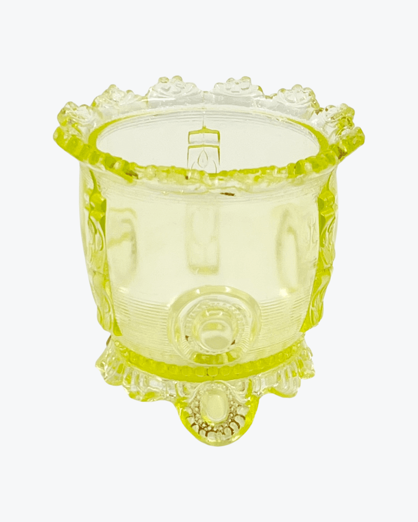 Victorian |  Vaseline Glass |  Sugar Bowl