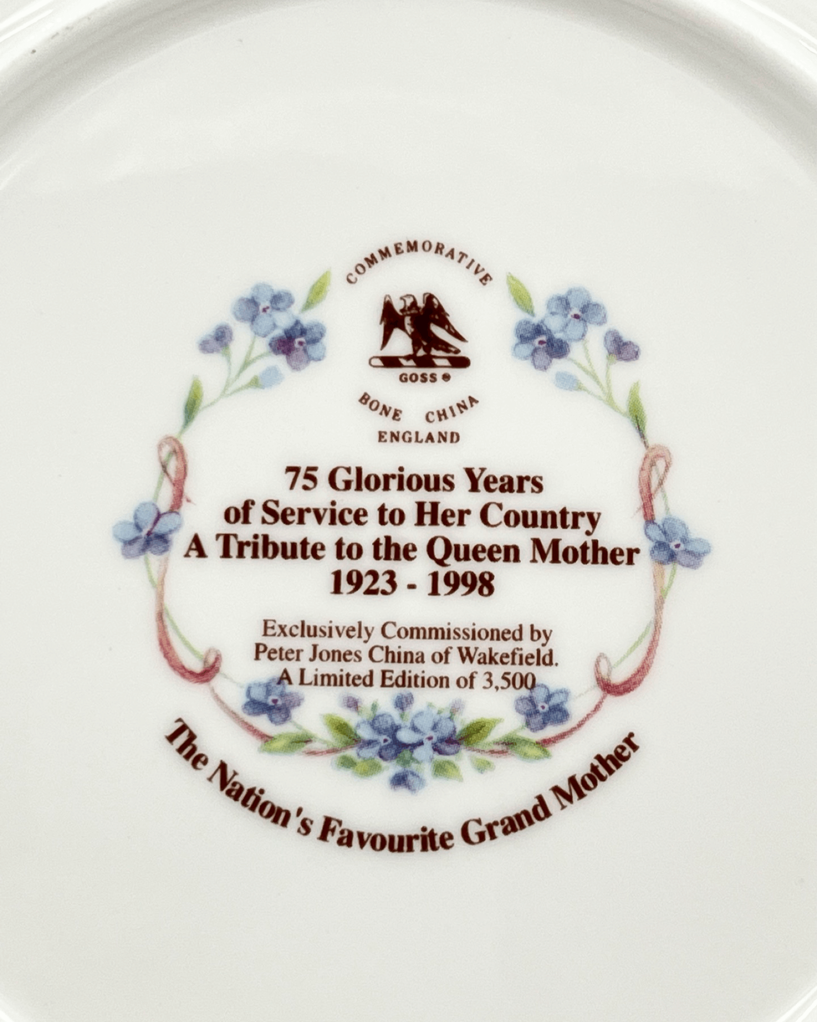 Queen Mother Commemorative Plate