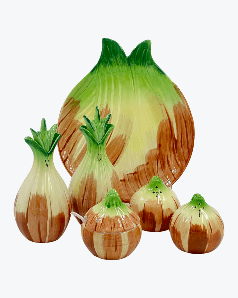 Vintage Onion Style Condiment Set