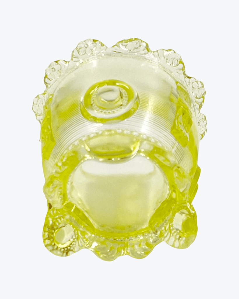 Victorian |  Vaseline Glass |  Sugar Bowl