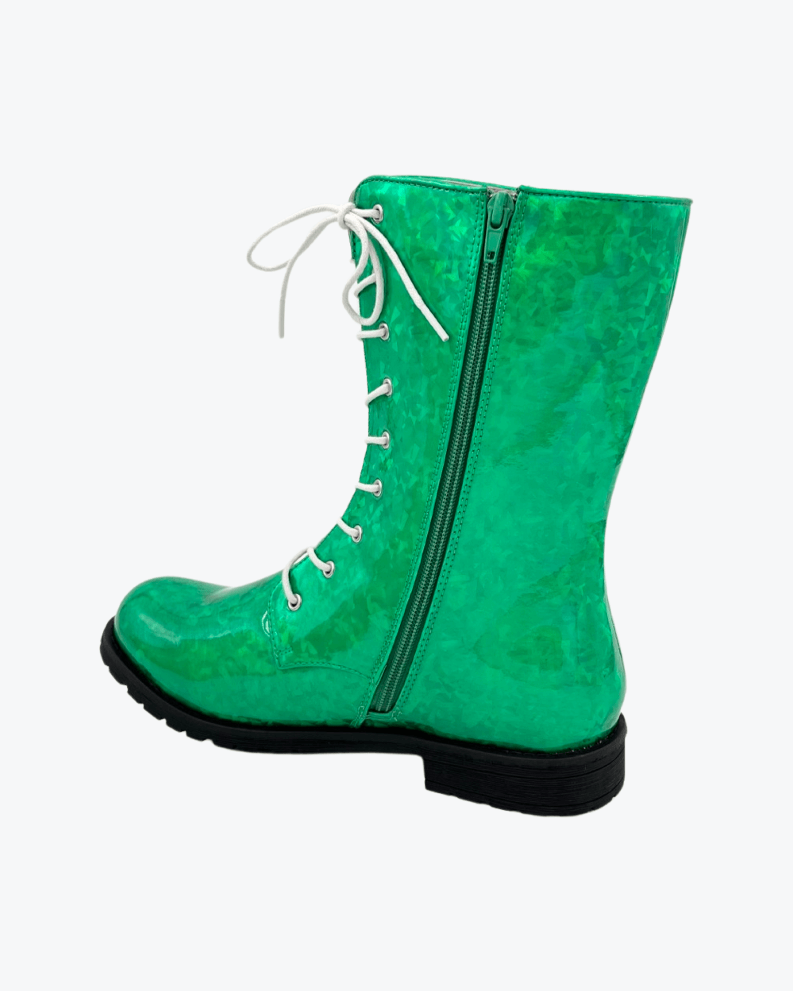 Holographic Boots Green NEW