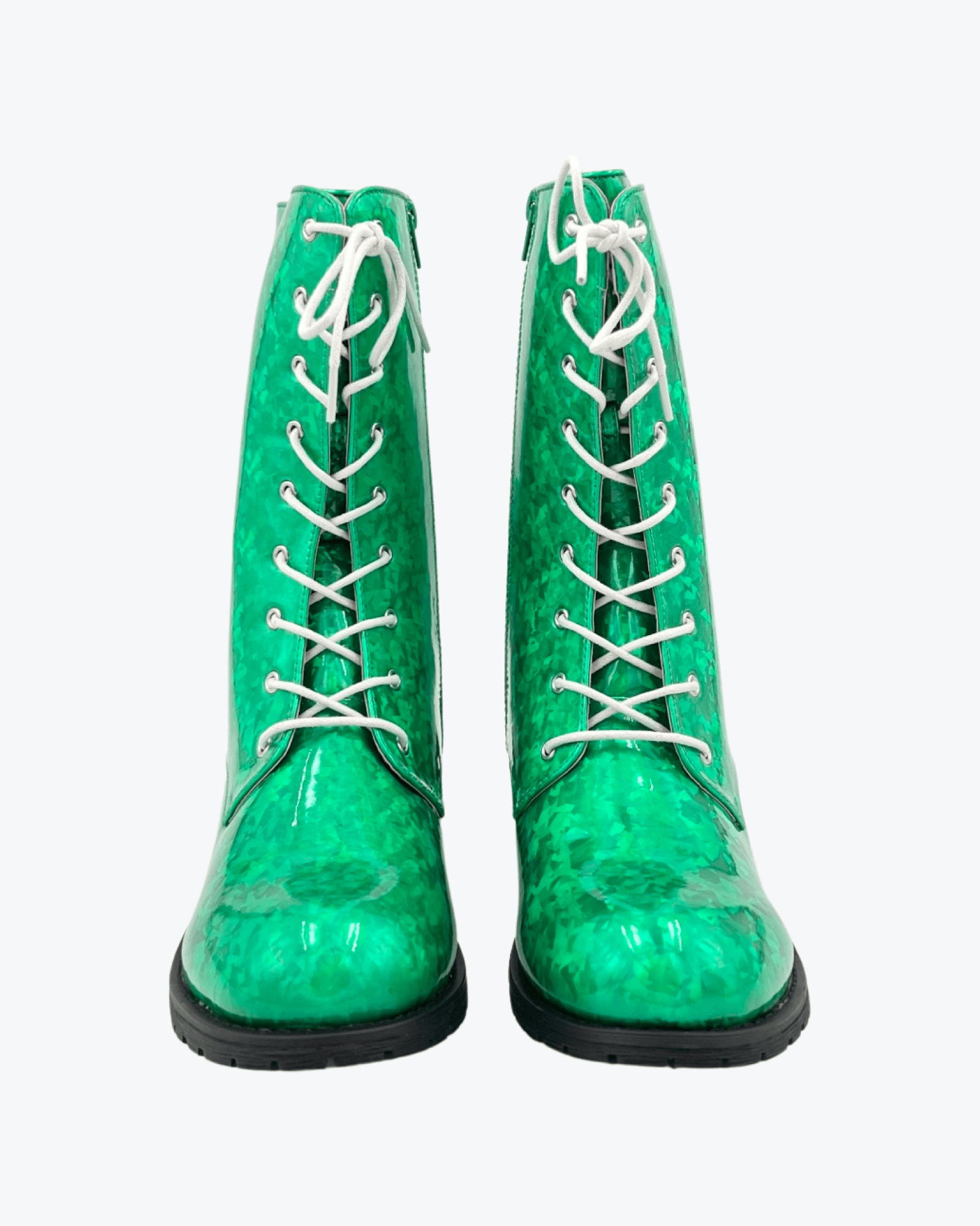 Holographic Boots Green NEW